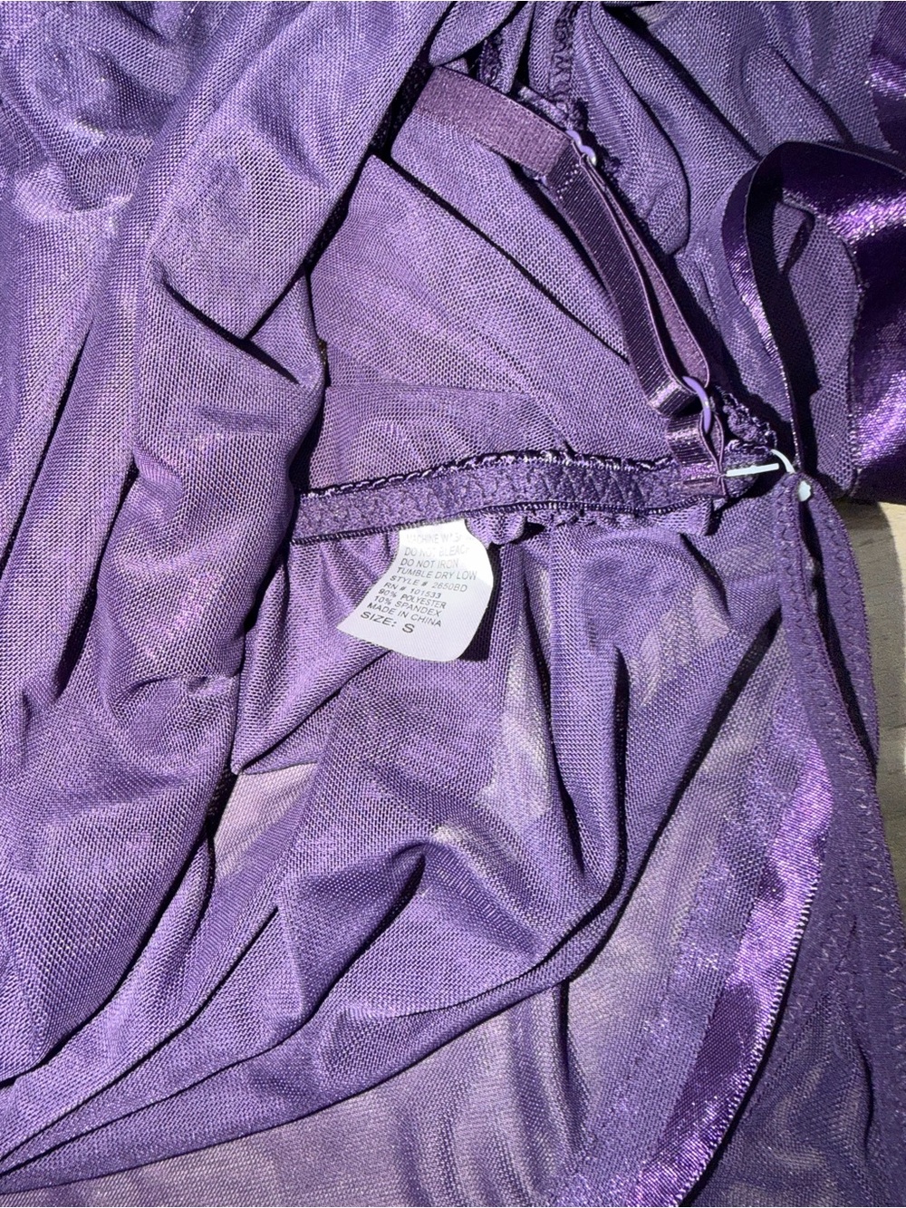 2-Piece Purple LaceSheer Babydoll Nightwear - Unbranded With Matching Underwaear - Picture 5 of 5